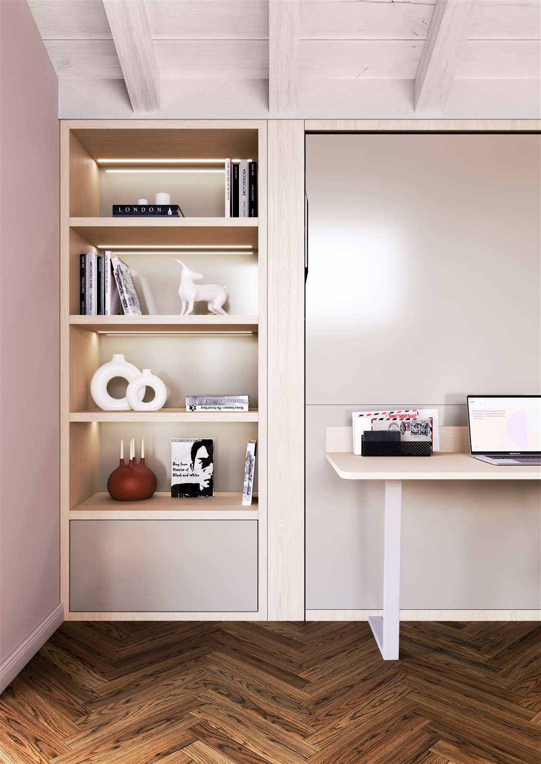 Wallbed - Schrankbett + Schreibtisch – Bild 2