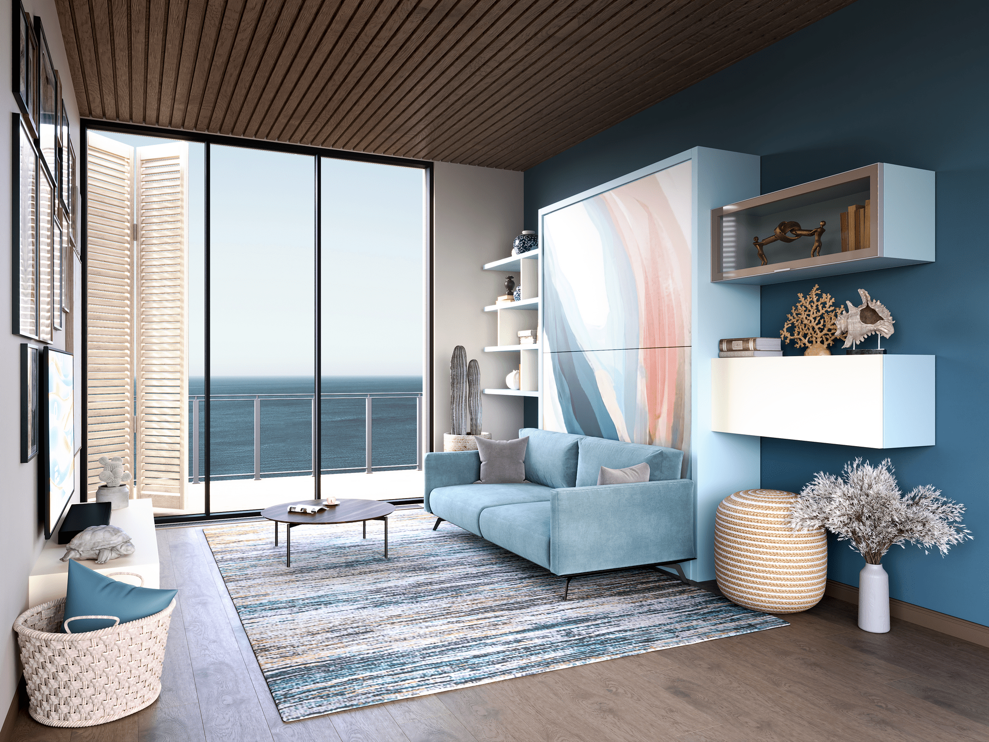 Wallbed Italia – Wohnwand mit Schrankbett – Bild 9