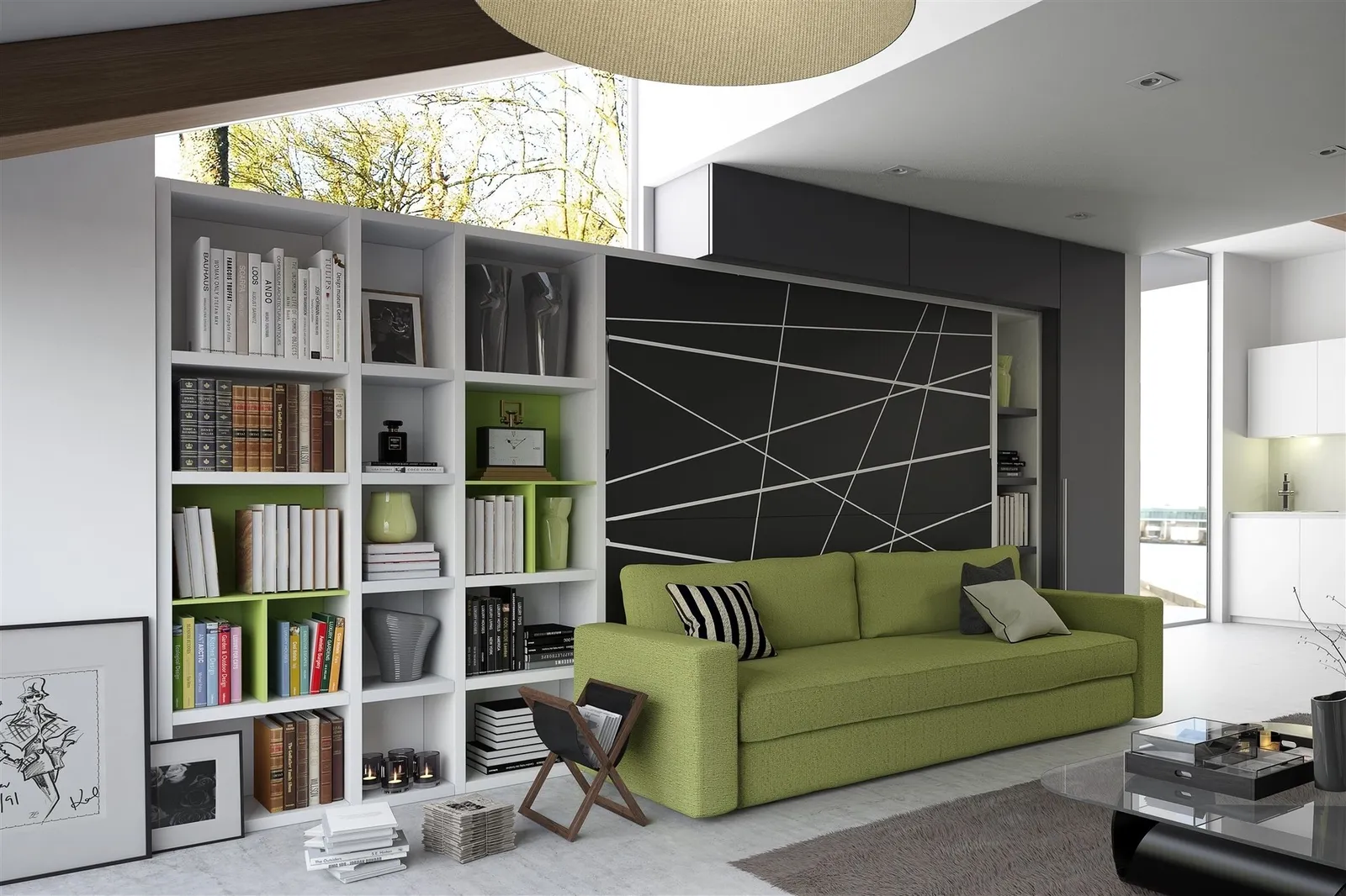 Wallbed Italia - Schrankbett + Sofa Beispiel 3