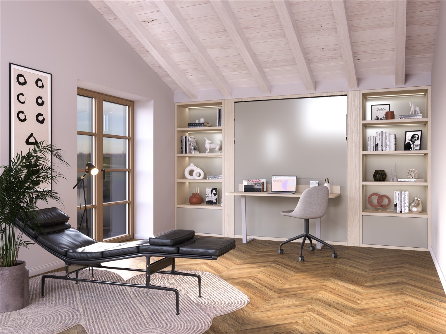 Wallbed - Schrankbett + Schreibtisch – Bild 4