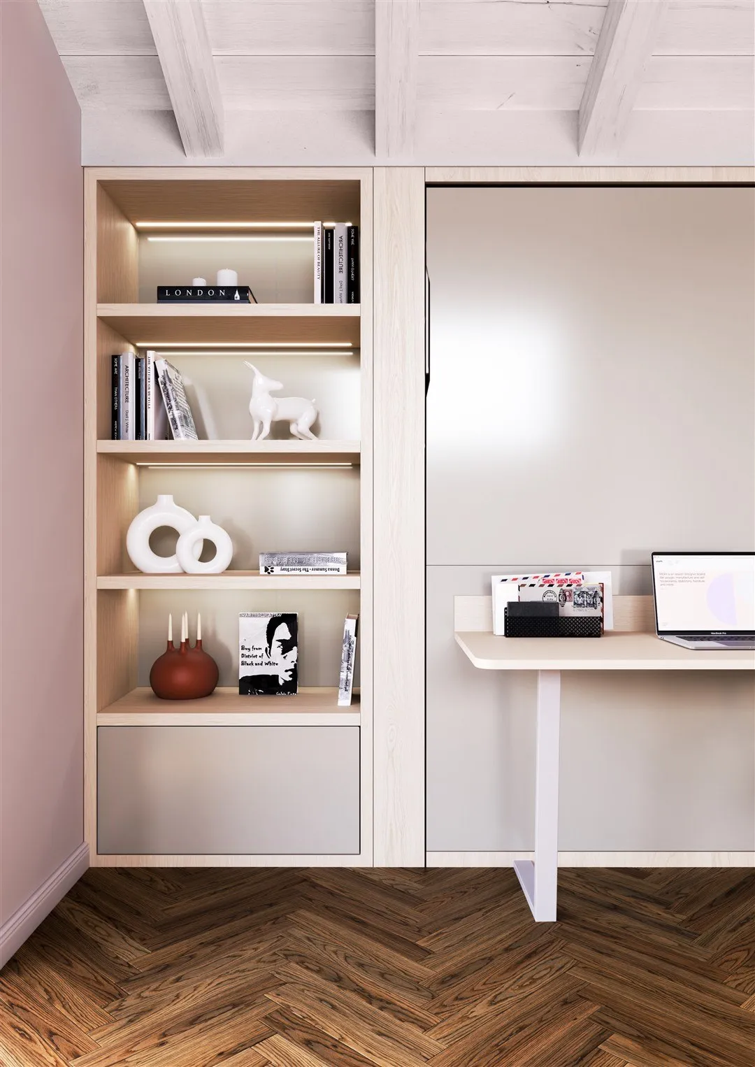 Wallbed - Schrankbett + Schreibtisch – Bild 2